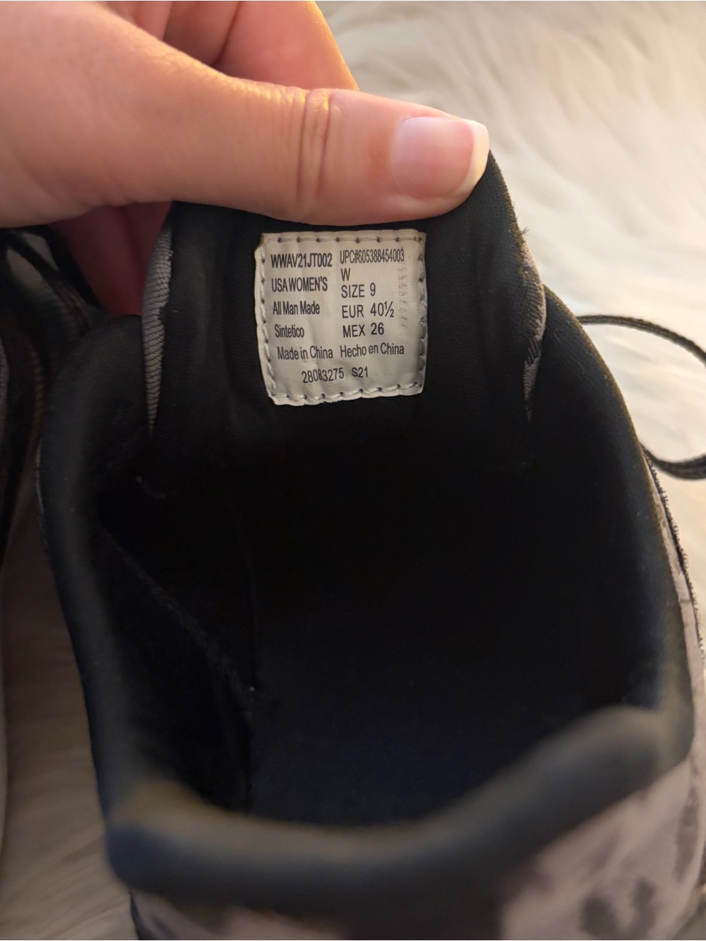 Avia Women's Gray and Black Leopard Print Athletic Sneakers - Picture 6 of 6